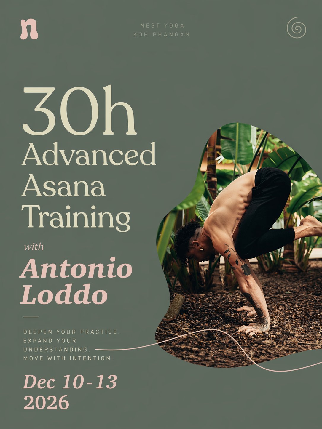 30h Advanced Asana Training Koh Phangan with Antonio Loddo, Dec 10–13 2026